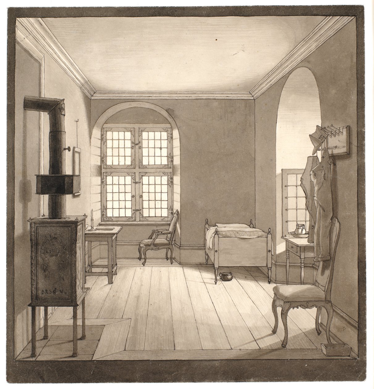 Quarto no Convento das Nobres Donzelas de Odense de Wilhelm Bendz