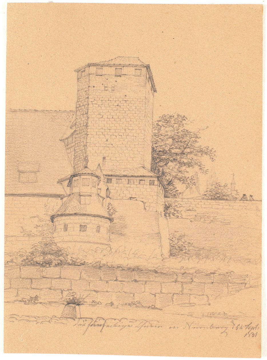 Edifício da torre. Nuremberg de Wilhelm Bendz