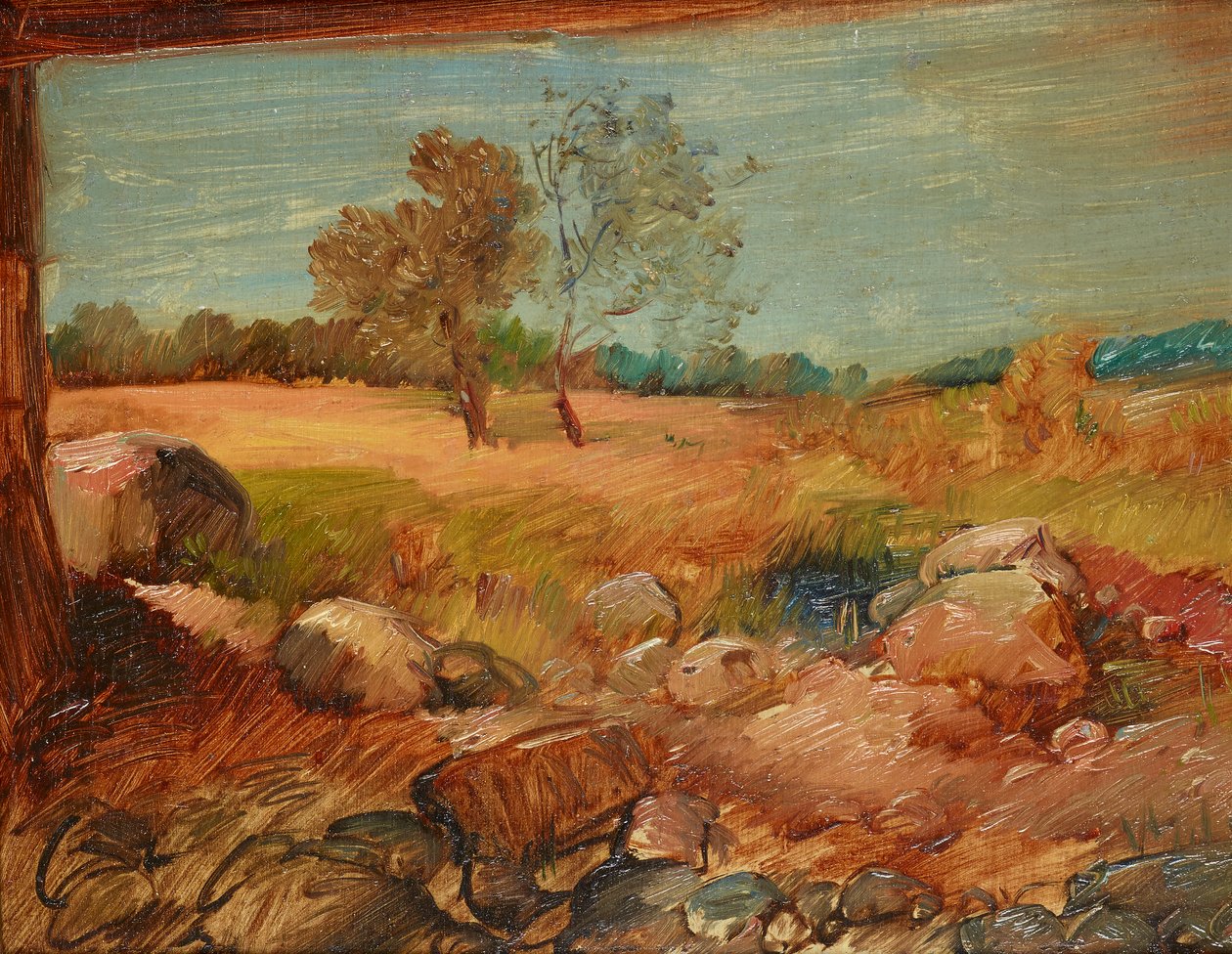 Vista de um celeiro de Wilhelm Busch