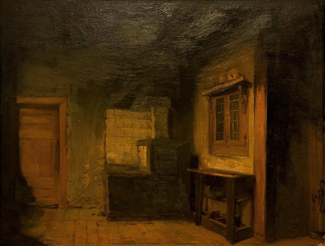 Cozinha na reitoria em Wiedensahl de Wilhelm Busch