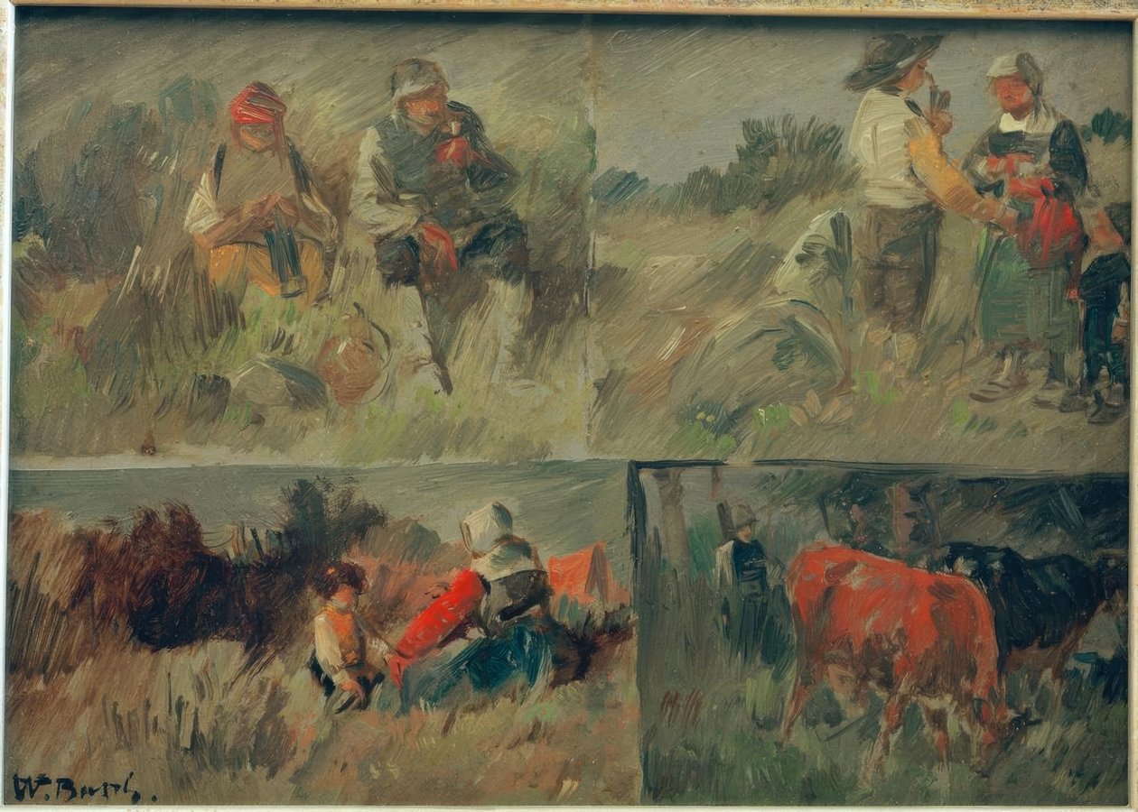 Coletivo: quatro cenas rurais de Wilhelm Busch