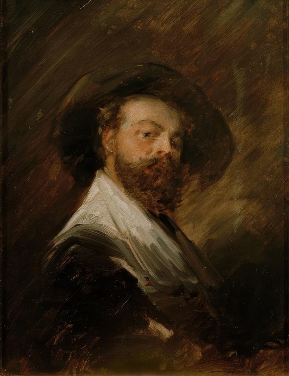 Auto-retrato em traje holandês de Wilhelm Busch