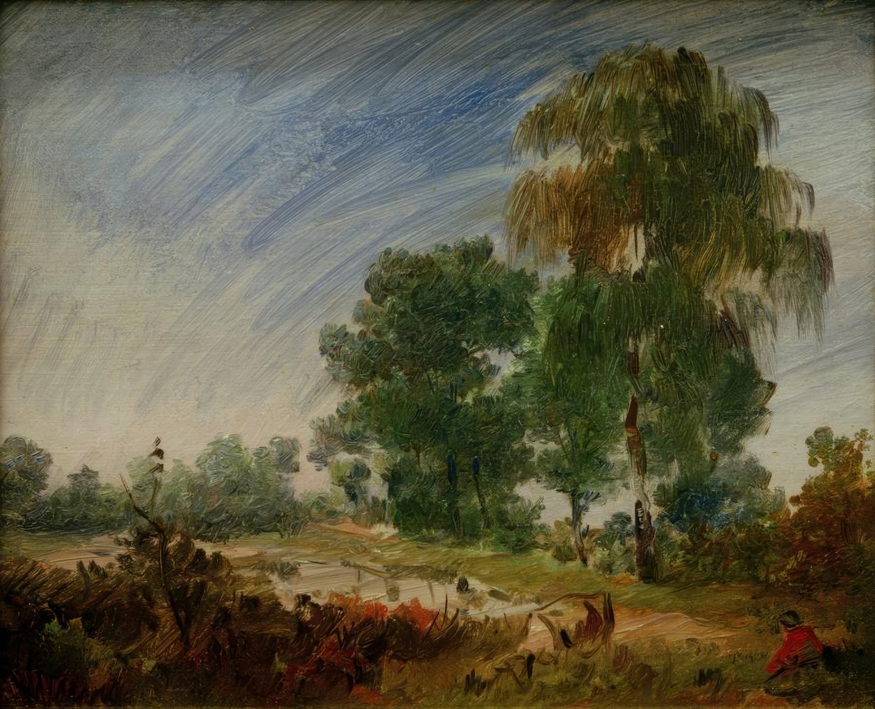Paisagem de charneca no final do verão com lagoa de Wilhelm Busch
