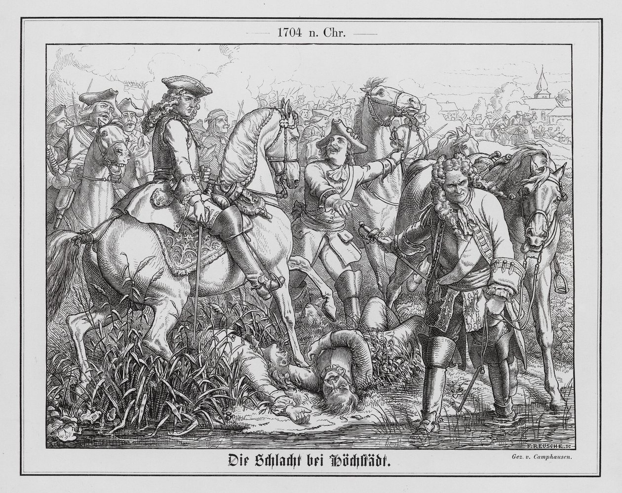 Batalha de Hochstadt (Blenheim) de Wilhelm Camphausen