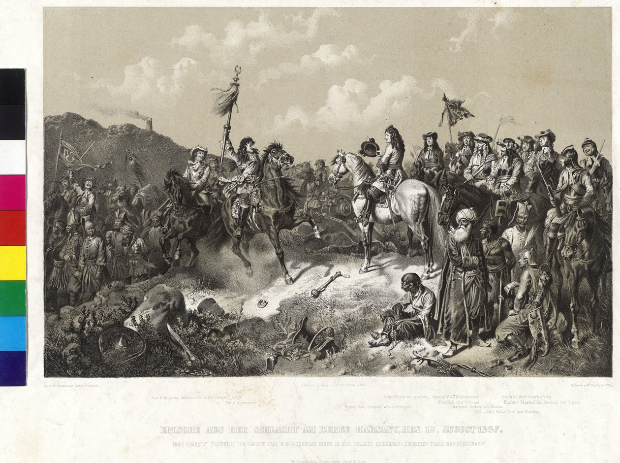 Episódio da batalha dos montes Harsany em 12 de agosto de 1687 de Wilhelm Camphausen