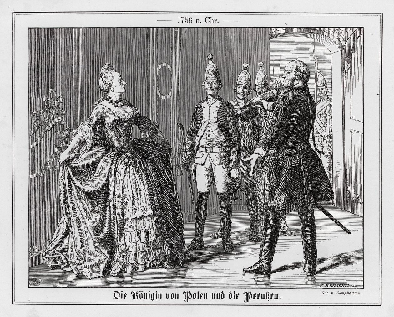 A Rainha da Polónia e os Prussianos de Wilhelm Camphausen