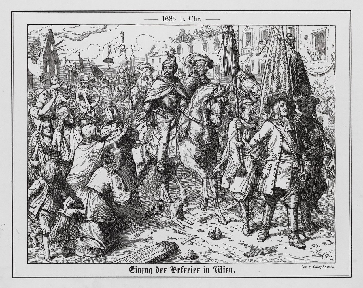 Os libertadores de Viena entram na cidade de Wilhelm Camphausen