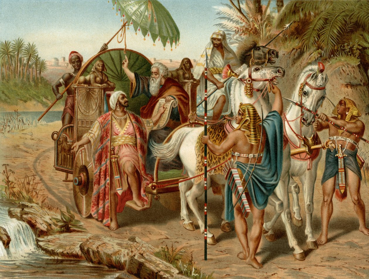 Filipe batizou o Eunuco (lito colorido) de Wilhelm Ebbinghaus