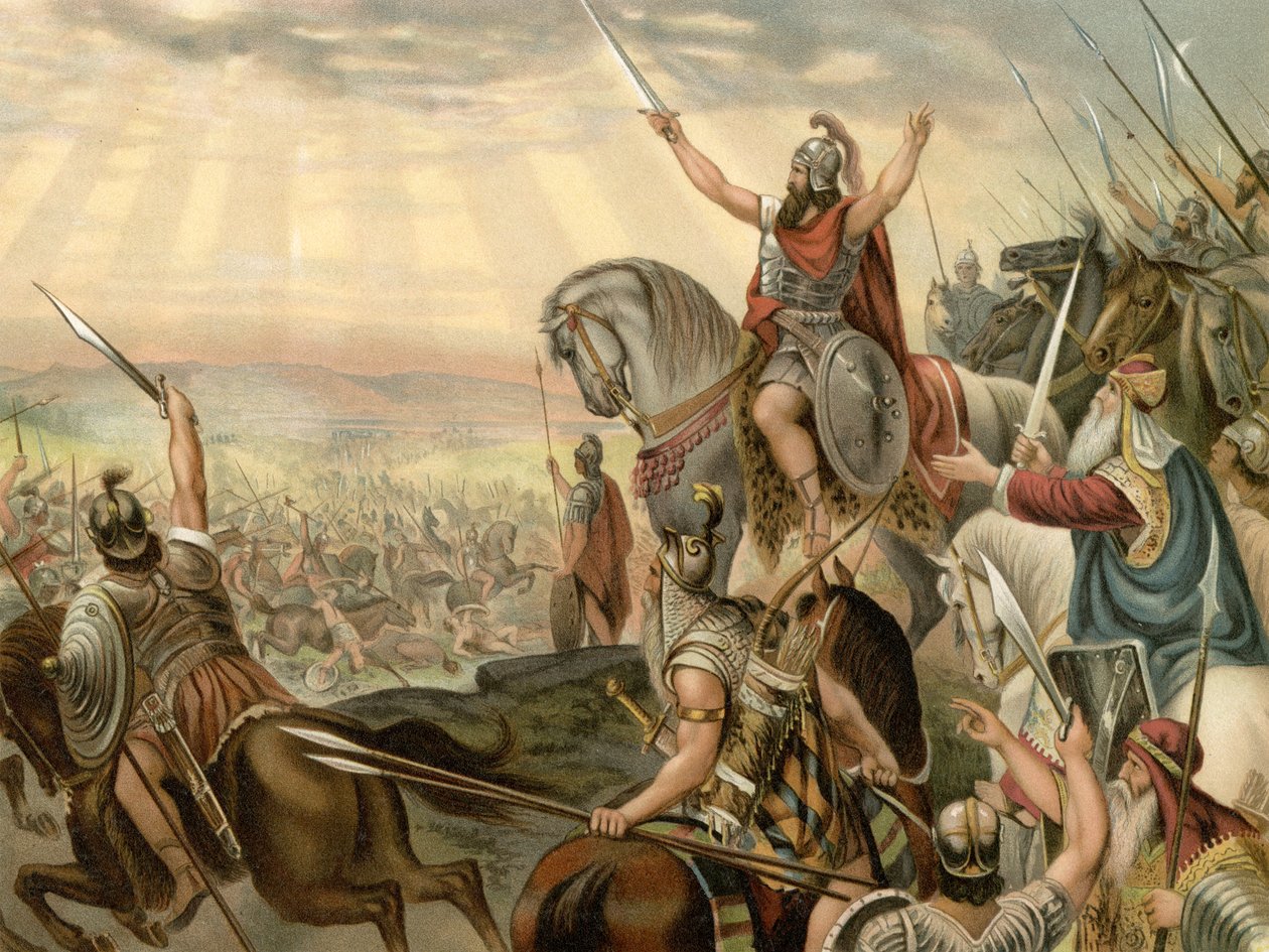 Maravilhosa vitória contra os amorreus (lito colorido) de Wilhelm Ebbinghaus