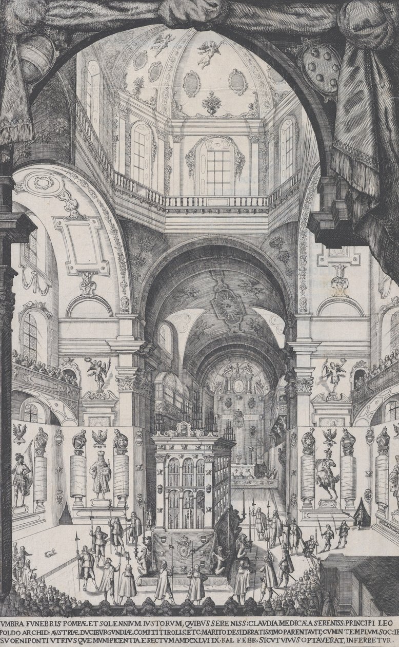 Catafalco de Leopoldo, arquiduque da Áustria, 1646. de Wilhelm Frommer