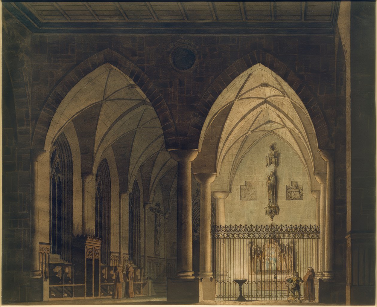 interior de igrejas góticas de Wilhelm Gail