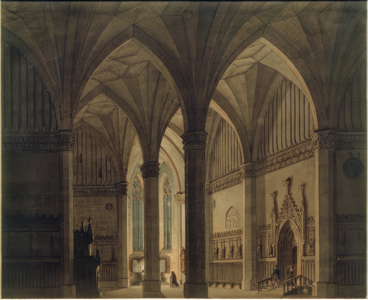 interior de igrejas góticas de Wilhelm Gail