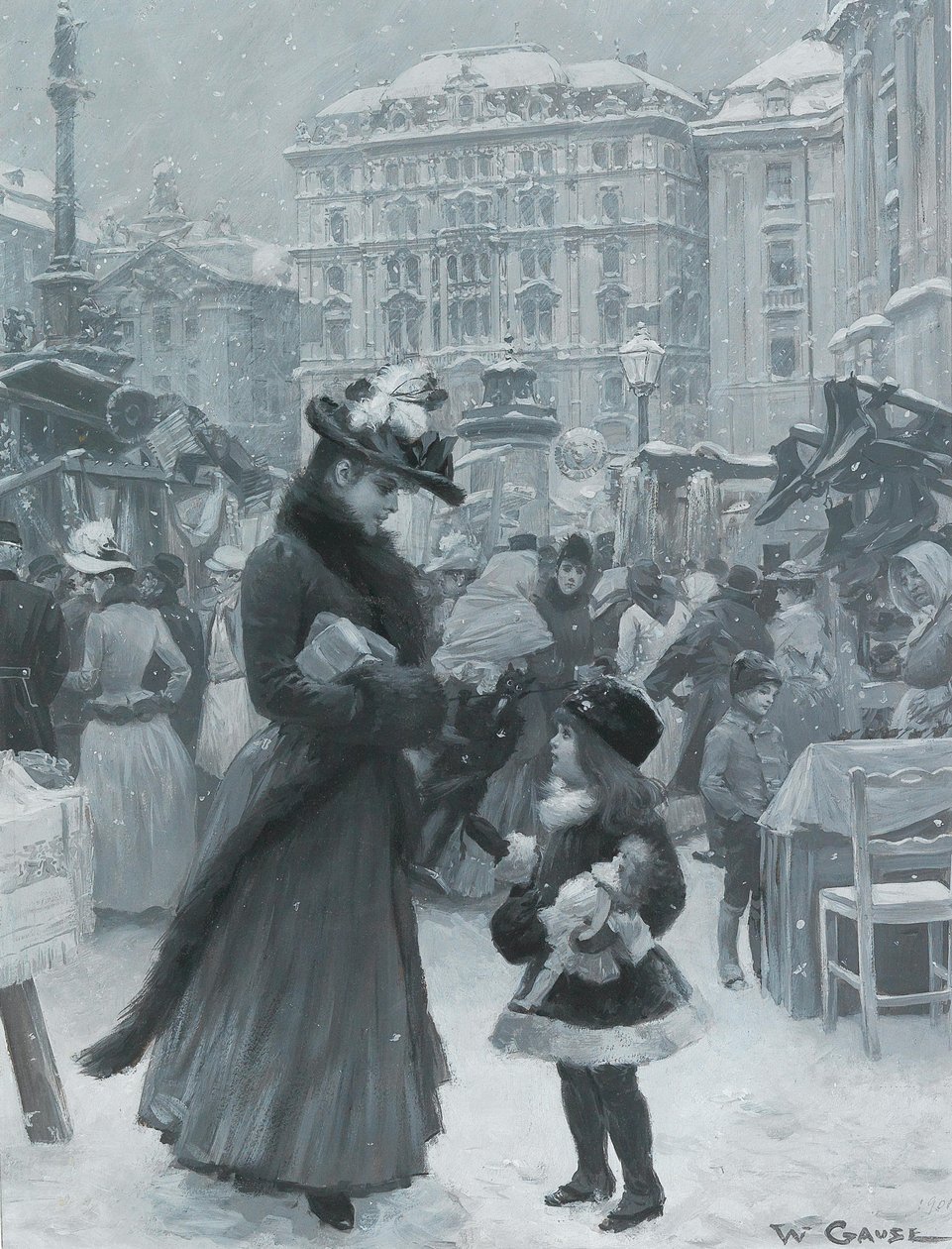 A Feira de Natal Am Hof, 1901. de Wilhelm Gause