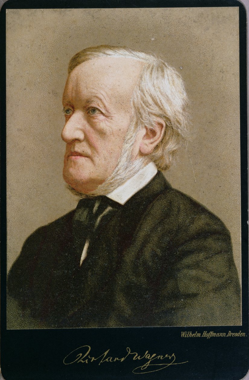 Retrato de Richard Wagner (1813-83) (foto colorida) de Wilhelm Hoffmann