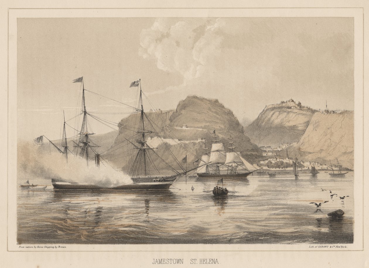 Jamestown, Santa Helena, 1855 de Wilhelm Joseph Heine