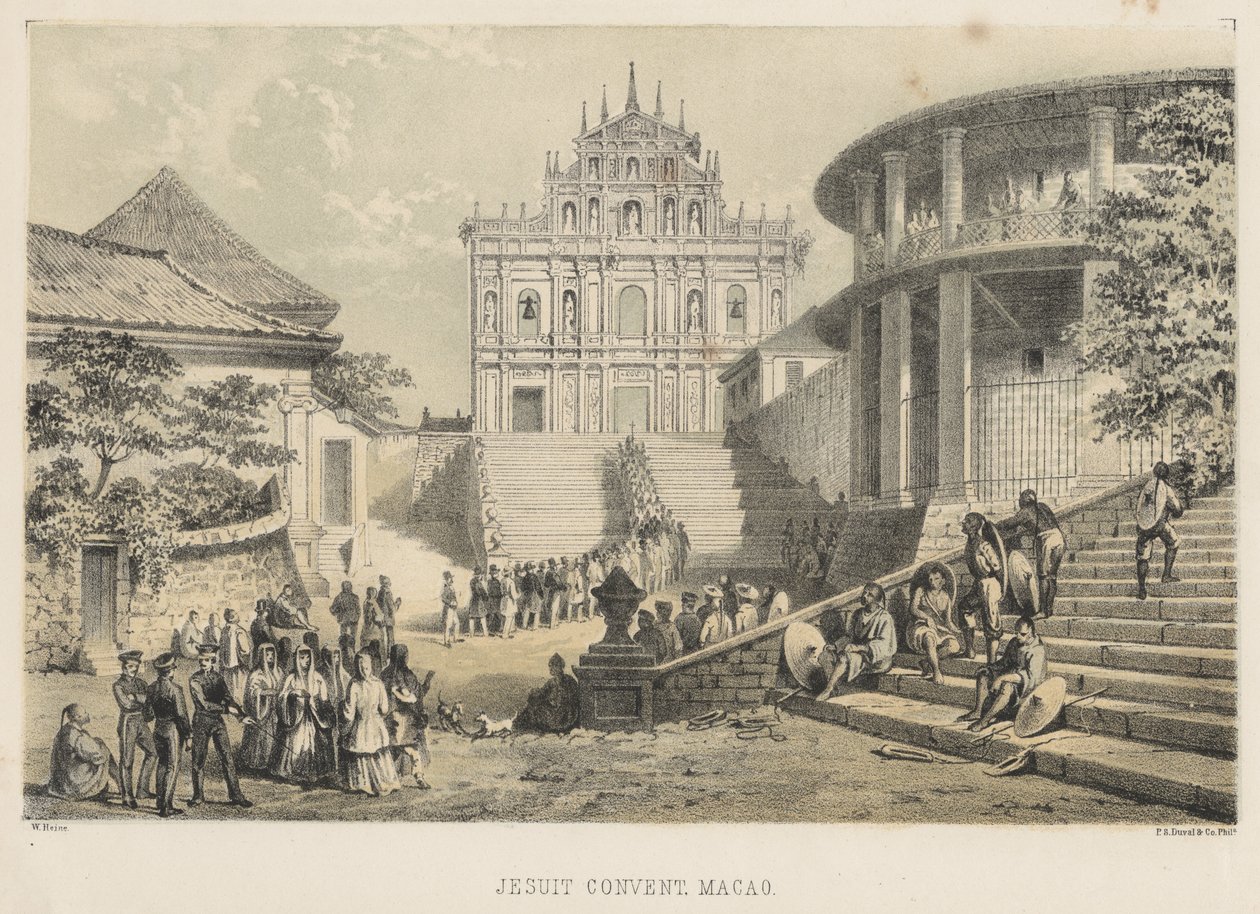 Convento dos Jesuítas, Macau, 1855 de Wilhelm Joseph Heine