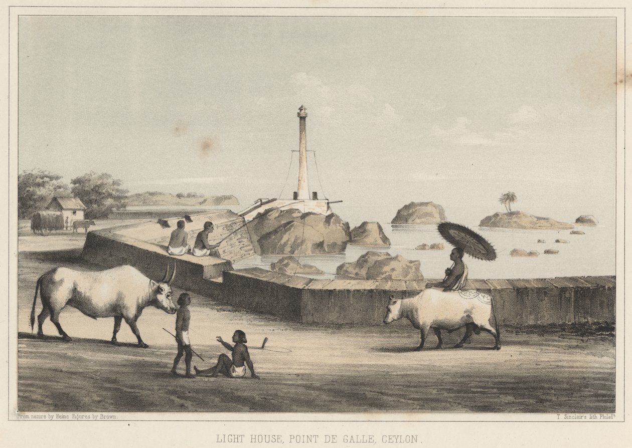 Casa Clara, Ponto de Galle, Ceilão, 1855 de Wilhelm Joseph Heine