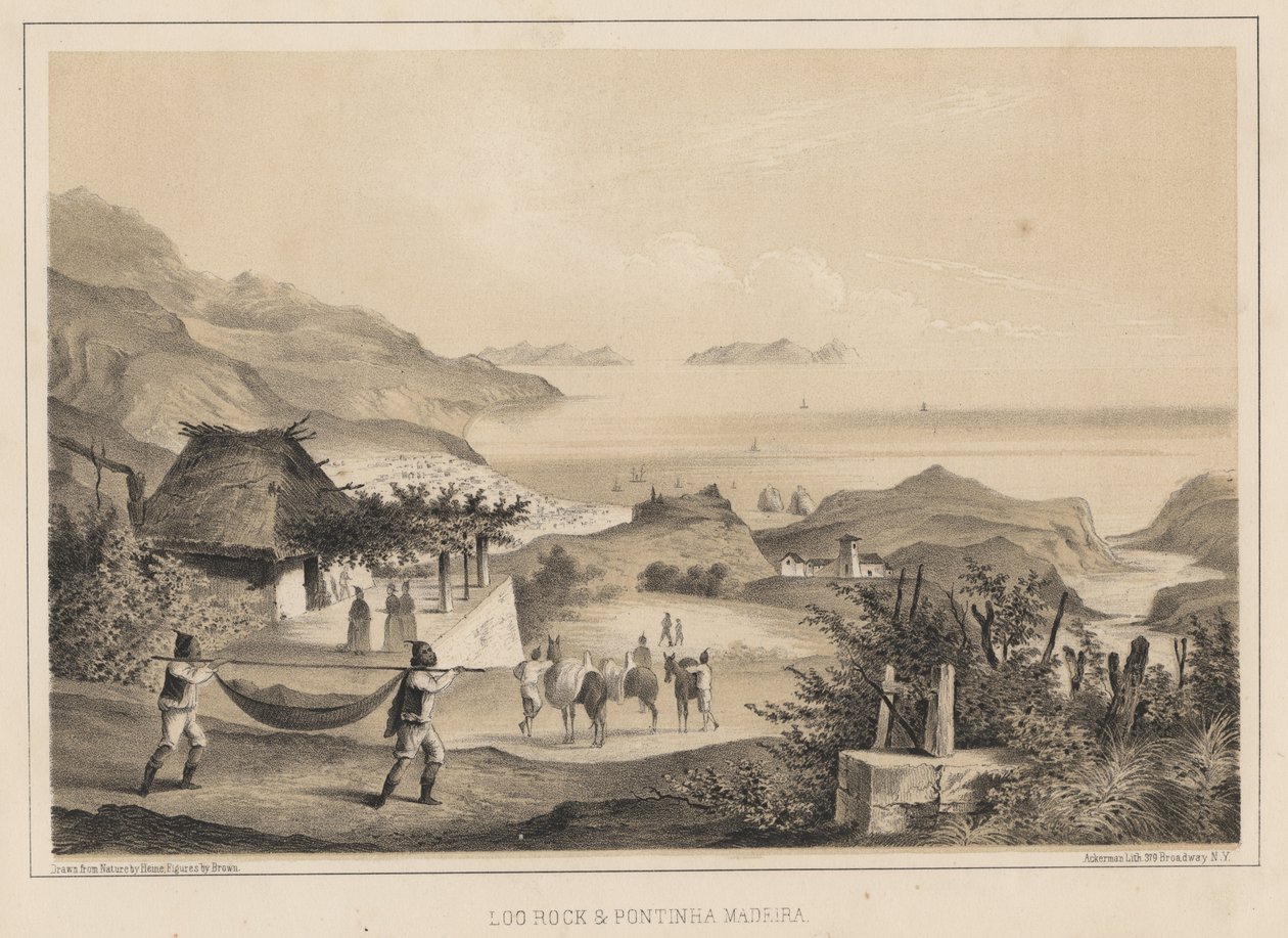 Loo Rock und Pontinha Madeira, 1855  de Wilhelm Joseph Heine