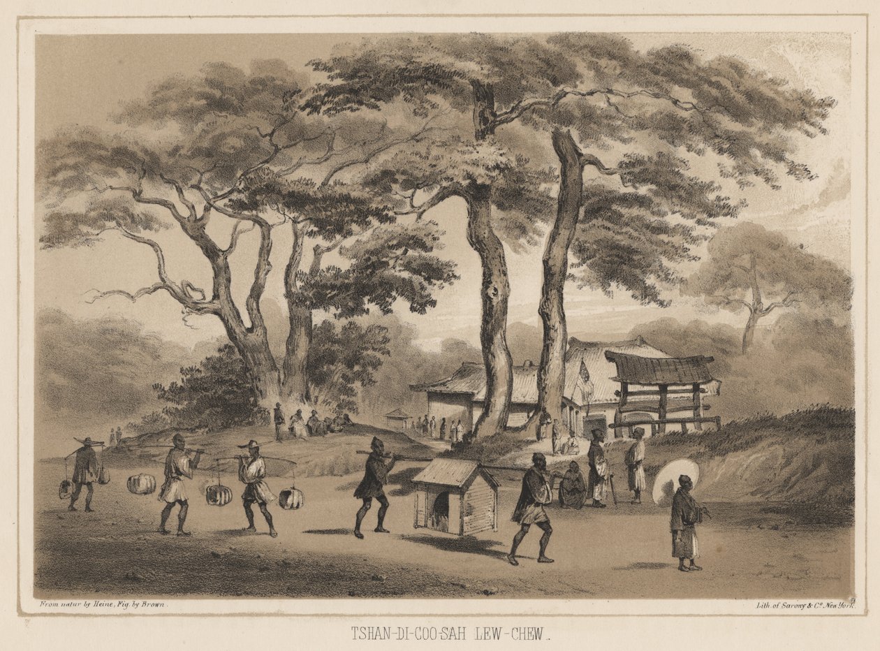 Tshan-Di-Coo-Sah, Lew Chew, 1855 (litografia) de Wilhelm Joseph Heine