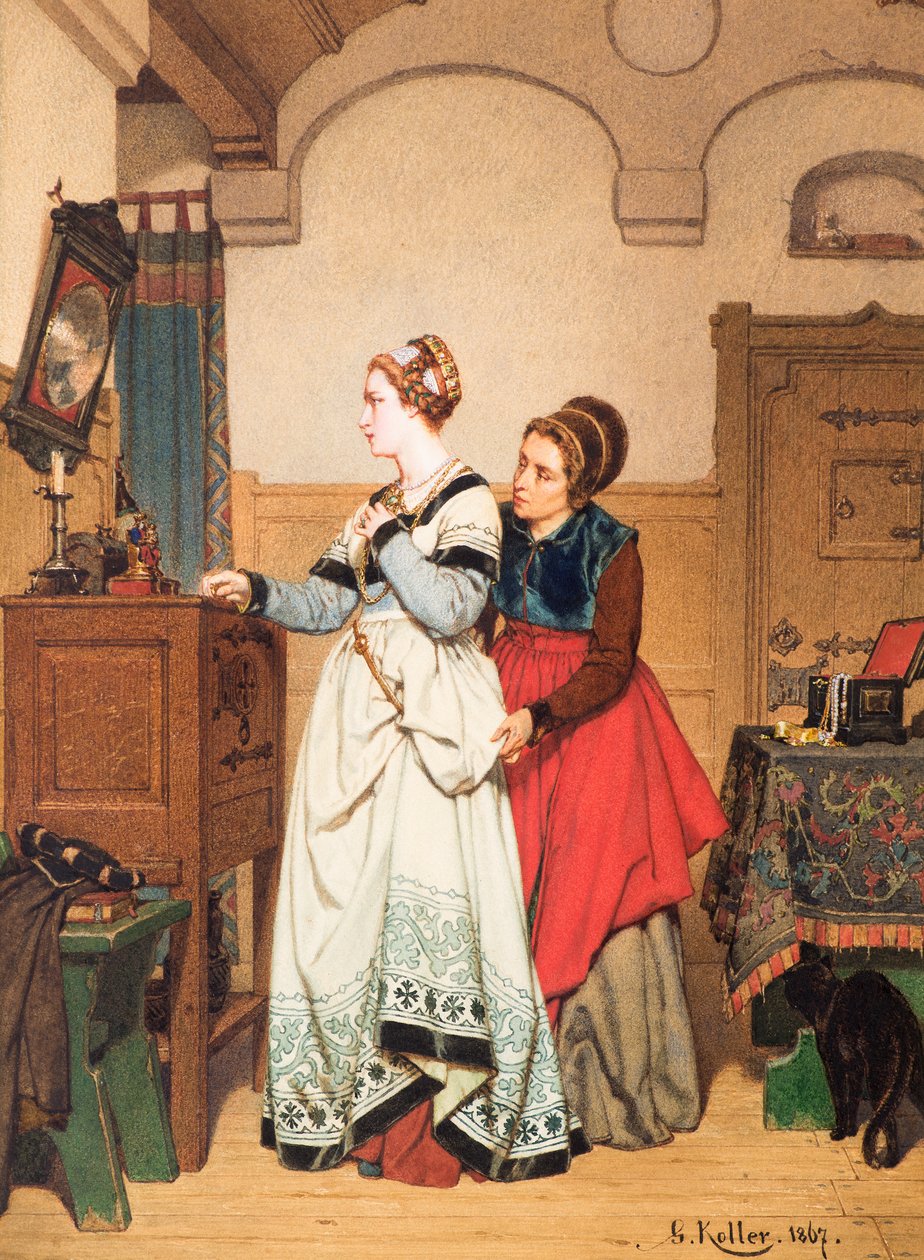 Margaret Antes do Espelho de Wilhelm Koller