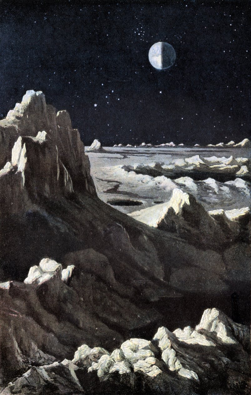Paisagem Lunar, c1880 (gravura) de Wilhelm Kranz