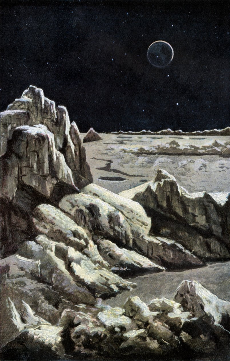 Paisagem Lunar, c1880 (gravura) de Wilhelm Kranz