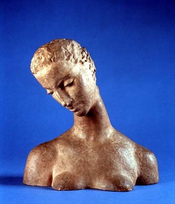 Cabeça de uma Mulher (terracota) de Wilhelm Lehmbruck