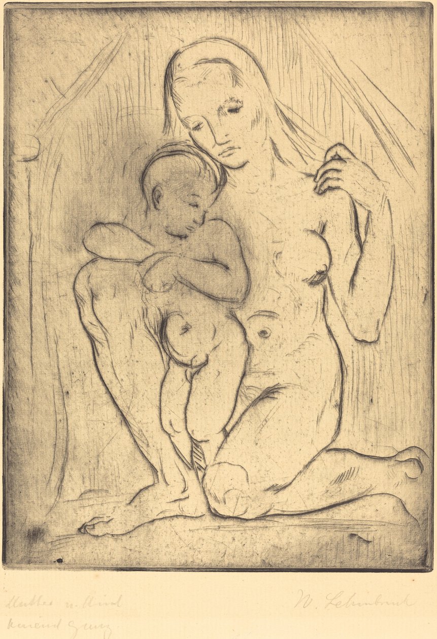 Mãe e filho de Wilhelm Lehmbruck