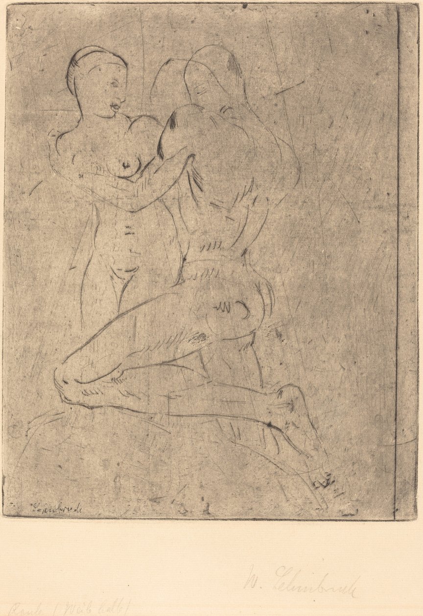 Estupro II (roubo II, mulher metade) de Wilhelm Lehmbruck