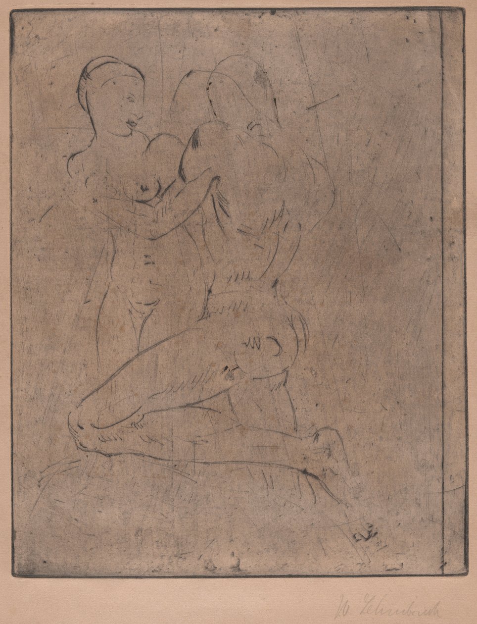 Estupro II (roubo II, mulher metade) de Wilhelm Lehmbruck