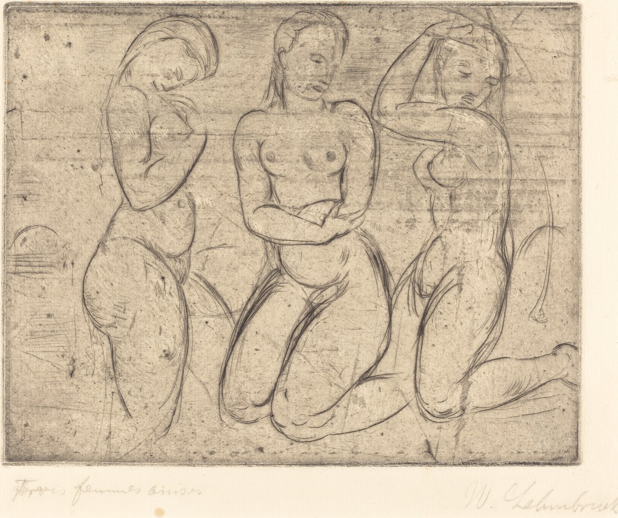 Três mulheres ajoelhadas de Wilhelm Lehmbruck