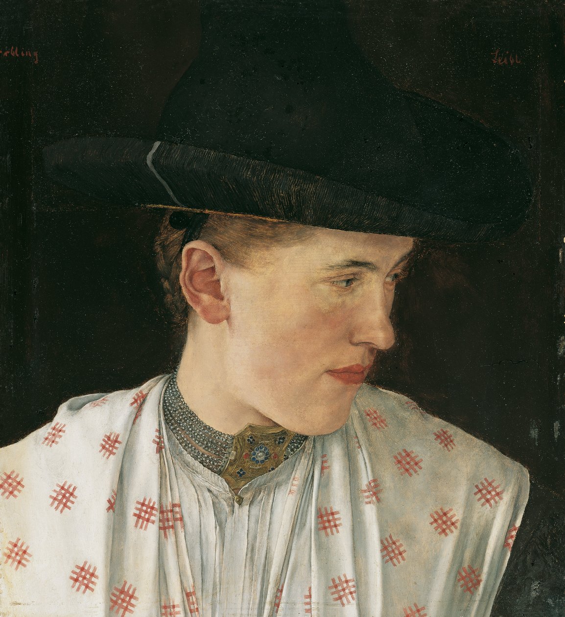 Cabeça de uma camponesa de Wilhelm Maria Hubertus Leibl