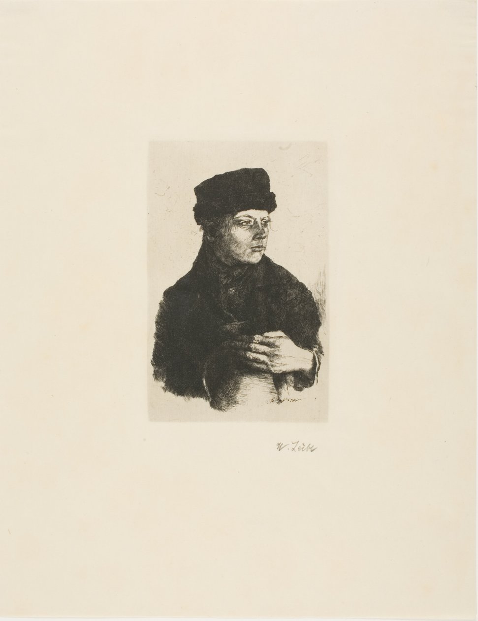 Menino camponês com jarro de Wilhelm Maria Hubertus Leibl