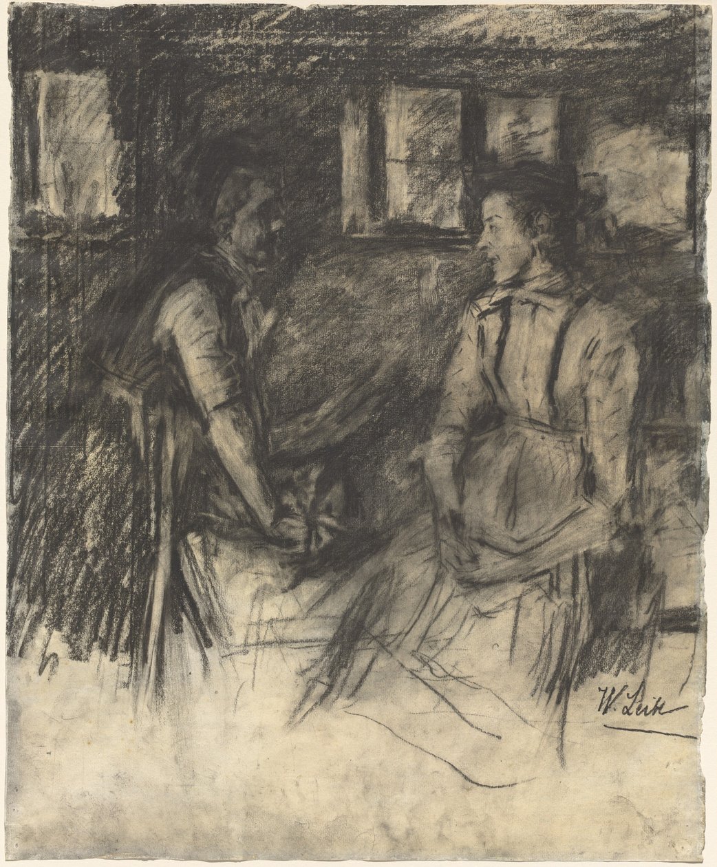 Duas mulheres na cozinha de Wilhelm Maria Hubertus Leibl