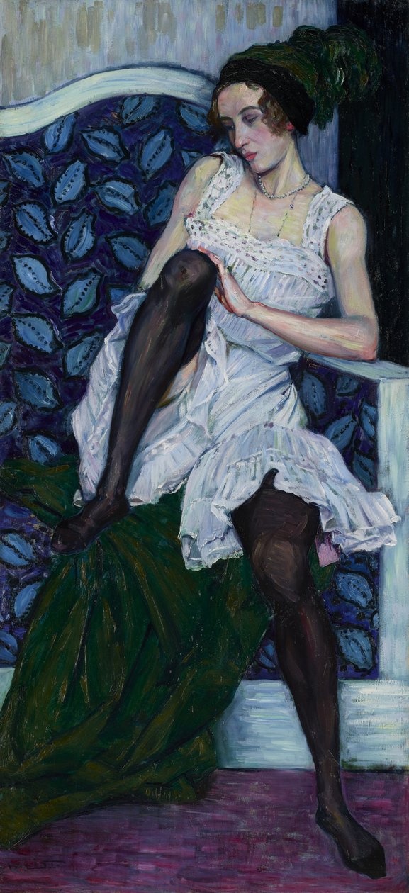 Jovem Mulher em Subterra, c.1910-11 (óleo sobre tela) de Wilhelm List