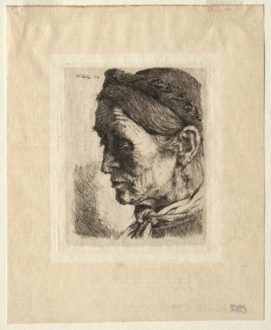 Cabeça de uma mulher camponesa de Wilhelm Maria Hubertus Leibl