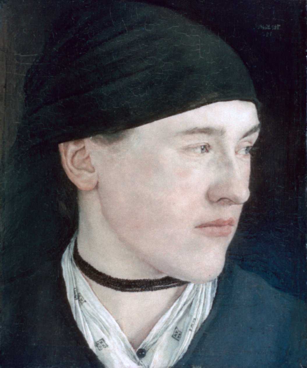 Cabeça de uma jovem garota, 1879 de Wilhelm Maria Hubertus Leibl
