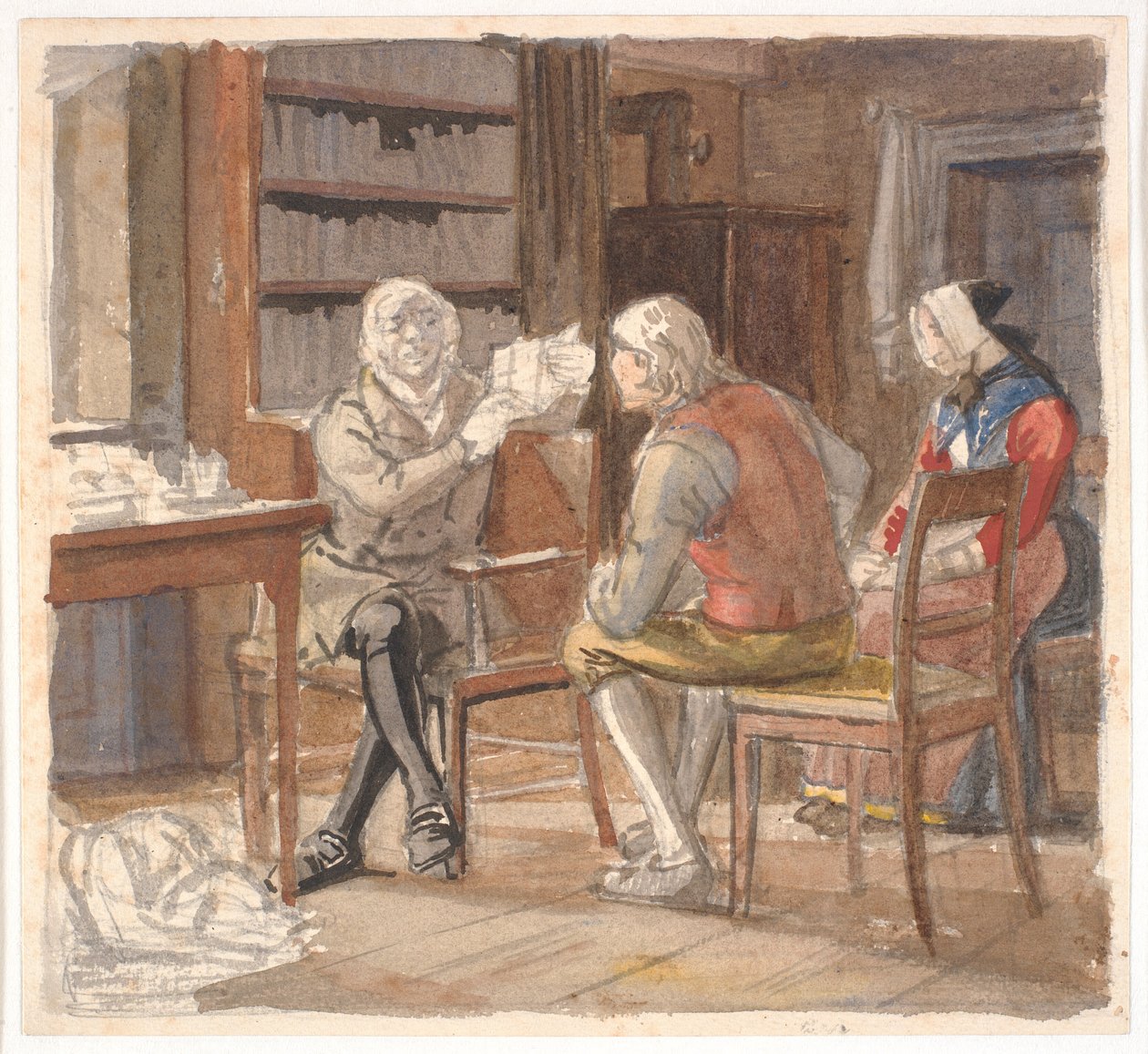 Camponeses no escritório do procurador de Wilhelm Marstrand
