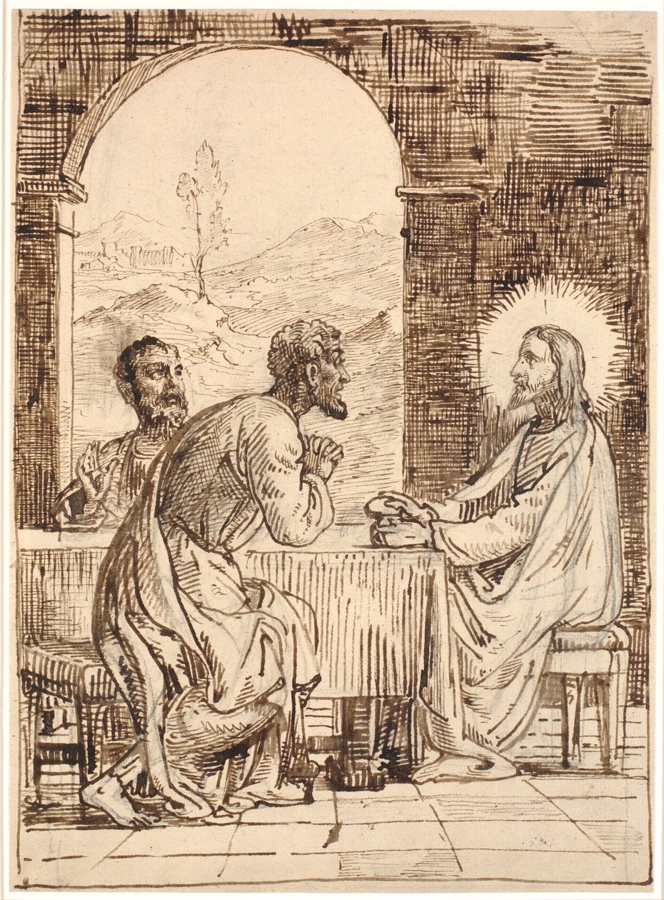 Cristo em Emaús de Wilhelm Marstrand