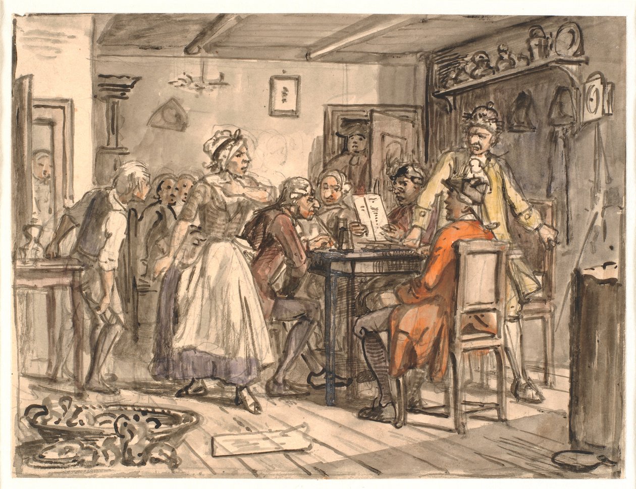 "Collegium Politicum". (O arremessador político) de Wilhelm Marstrand
