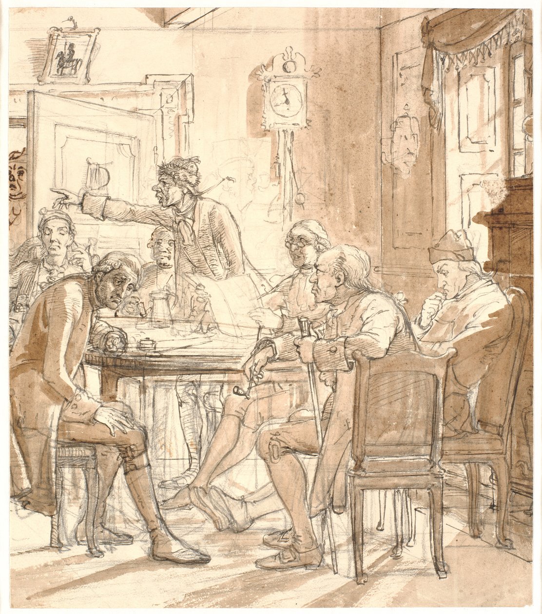 "Collegium Politicum". (O arremessador político) de Wilhelm Marstrand