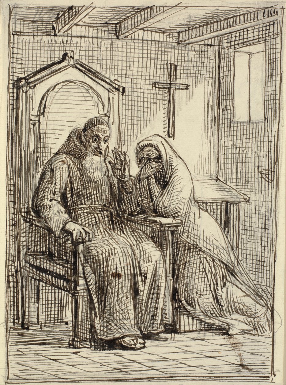 O confessor horrorizado de Wilhelm Marstrand