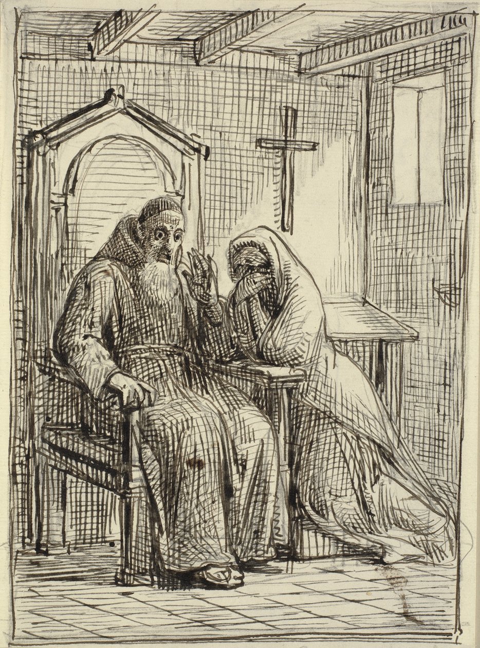O confessor horrorizado de Wilhelm Marstrand