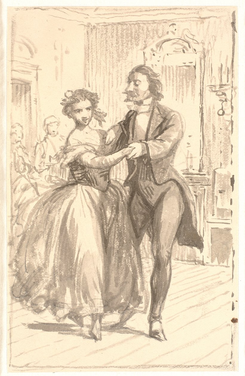 O primeiro casal no baile de Wilhelm Marstrand