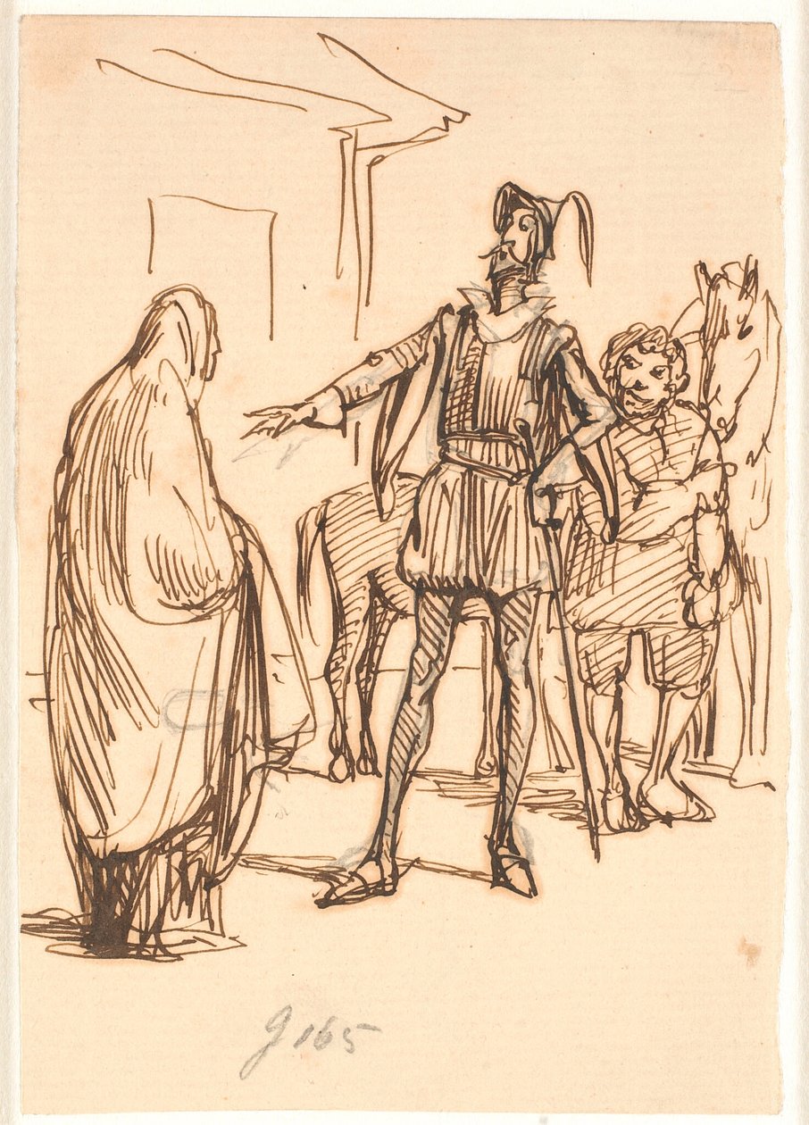 Dom Quixote de Donna Rodríguez de Wilhelm Marstrand
