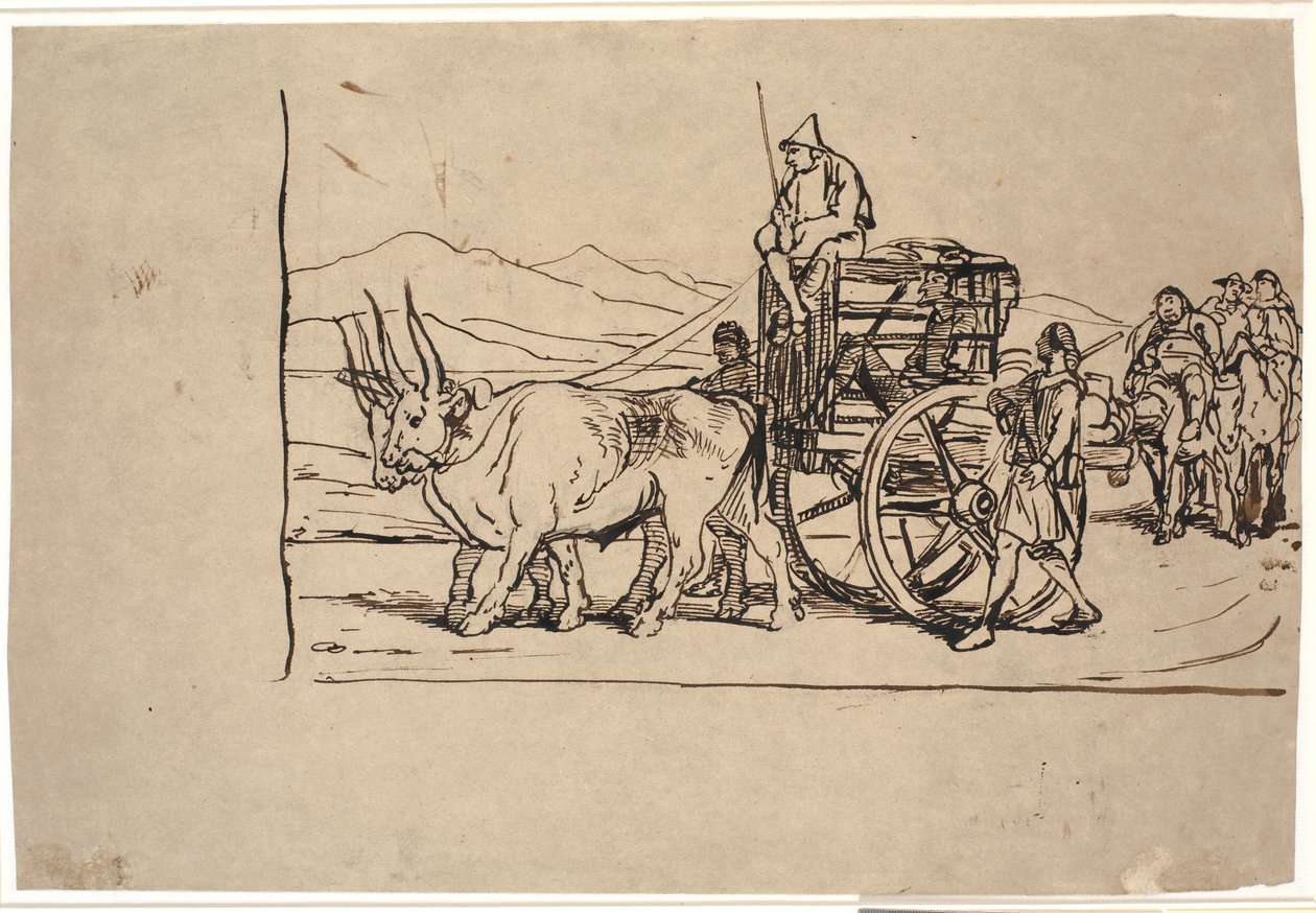 A viagem de regresso a casa de Dom Quixote na carroça de Wilhelm Marstrand