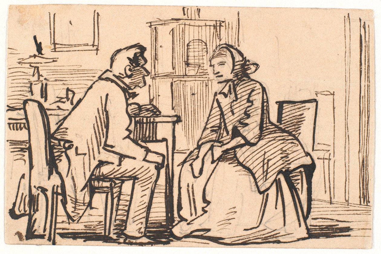 A visita da viúva de Wilhelm Marstrand