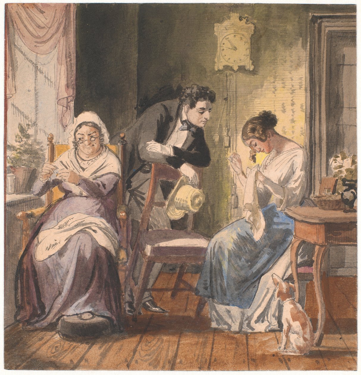 Uma visita (Uma visita da vida cotidiana) de Wilhelm Marstrand
