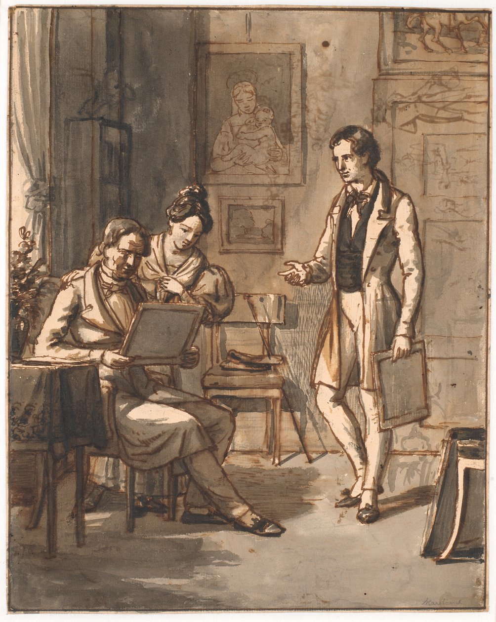 Uma obra de arte é julgada de Wilhelm Marstrand