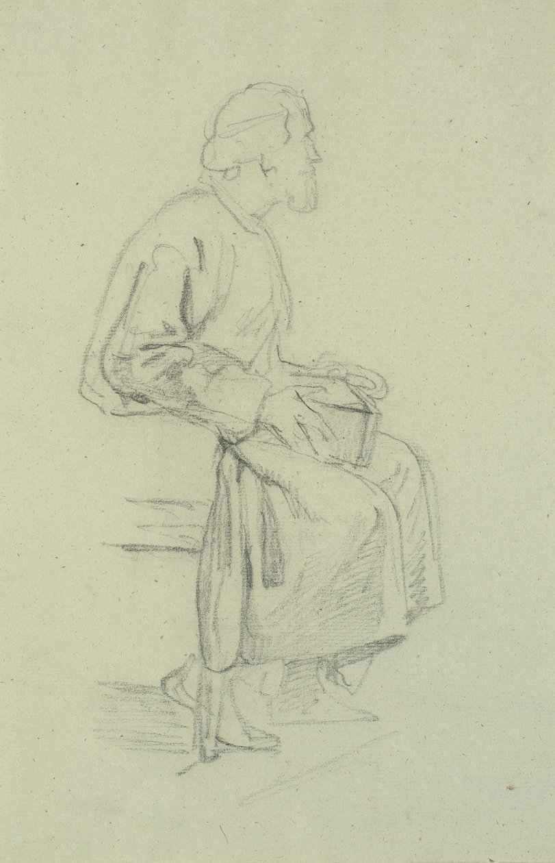 Estudos de figuras. velho sentado de Wilhelm Marstrand